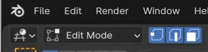 TIL: multiple selection modes in Blender